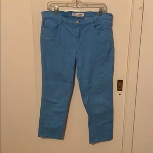 Electric Blue Denim Capris